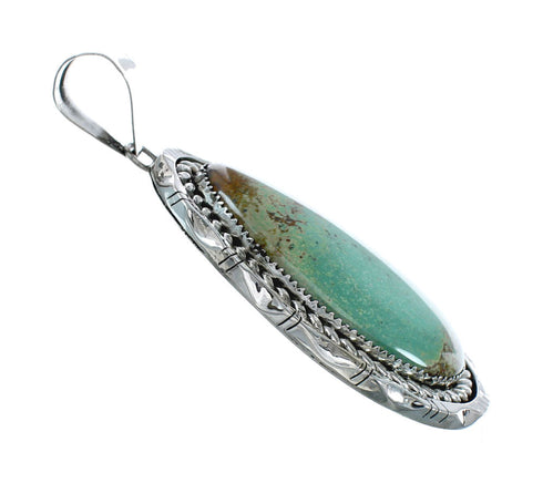 Authentic Navajo Kingman Turquoise Sterling Silver Pendant NN20435